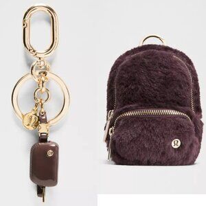 Lululemon Clippable Nano Backpack Plush & Everywhere Belt Bag Charm NWT Bundle